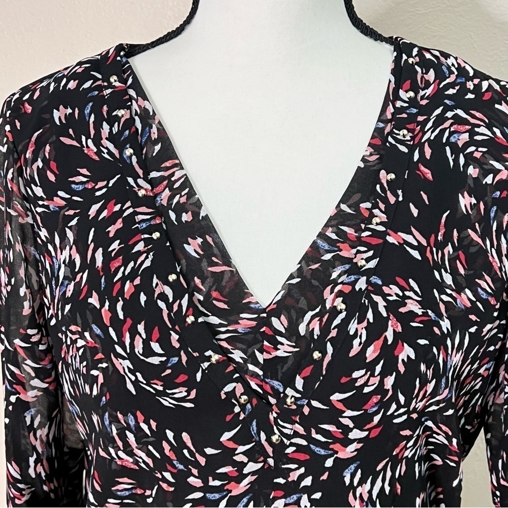 WHBM black scattered print mini dress - Picture 5 of 10